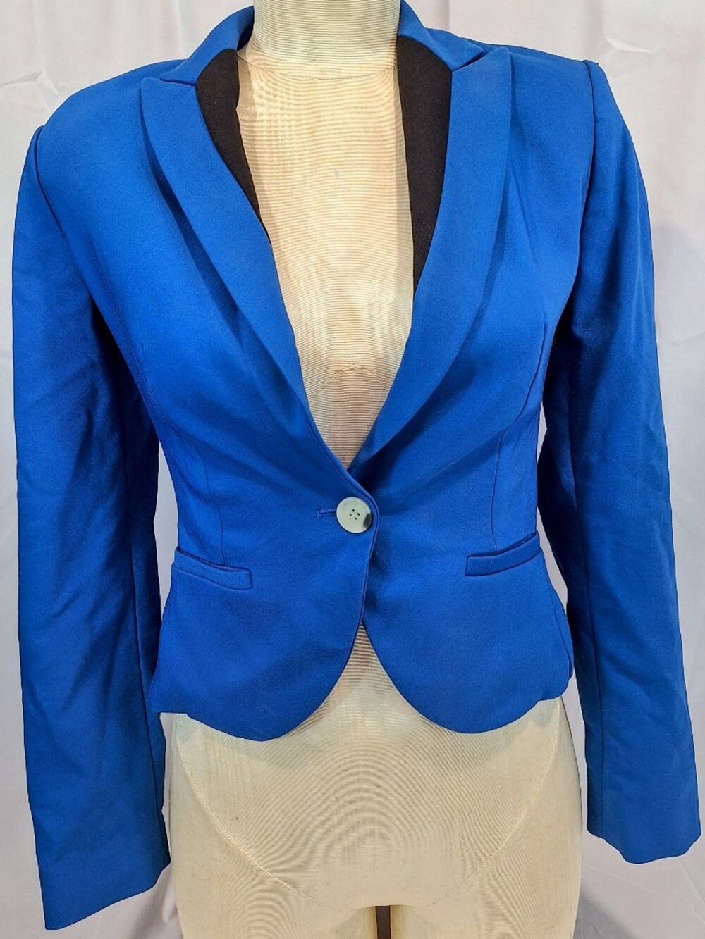 Express Women’s Royal Blue Blazer Black Trim Extra Small 0